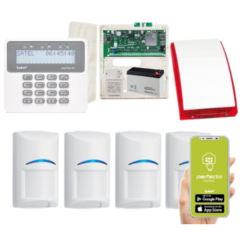 ZESTAW ALARMOWY SATEL PERFECTA 32-WRL LTE SET-A 4 CZUJKI BOSCH PRF-LCD SYRENA SP-4001R